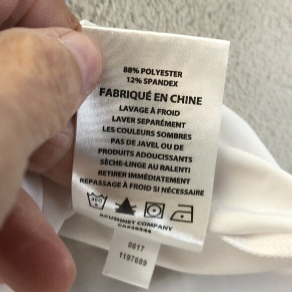 FootJoy Mens Polo Shirt Medium Colorblock White Colorblock Short Sleeve Casual - Picture 6 of 13